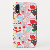 Schattigee Funny Festive Cat Cartoon Case-Mate iPhone Case (Achterkant)