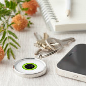 Schattigee Funny Green Eyeball Sleutelhanger (Zijkant)