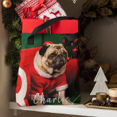 Schattigee Funny Pet Dog Puppy Fotonaam Kerst Draagtas