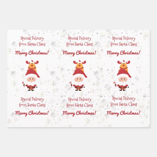 Schattigee Funny Rudolph Speciale levering vanaf S Inpakpapier Vel (Voorkant)