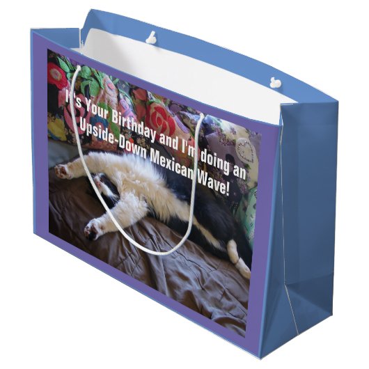 Schattigee Funny Tuxedo Kat Mexicaans Wave Cats Gi Groot Cadeauzakje (Achterkant Gekanteld)