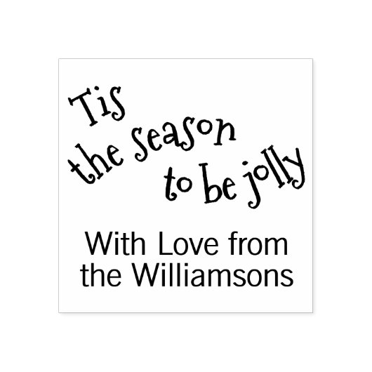 Schattigee Funny Winter Seizoen Calligrafie Script Rubberstempel (Afrduk)