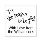 Schattigee Funny Winter Seizoen Calligrafie Script Zelfinktende Stempel (Design)