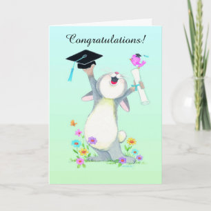 Schattigee fuzzy bunny pet afstuderen aanpasbare k kaart