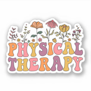 Schattigee Fysiotherapie Bloemen - Fysiotherapeut Sticker