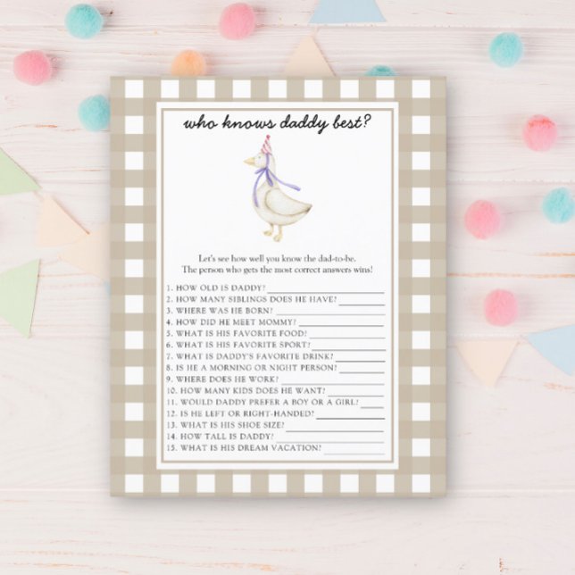 Schattigee gans - Wie kent papa beste spel (Creator heeft geüpload)