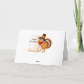 Schattigee geanimeerde Thanksgiving Dag kalkoen Feestdagen Kaart (Achterkant)