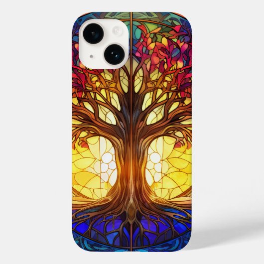 Schattigee gebrandschilderde glasboom van het leve Case-Mate iPhone case (Achterkant)