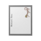 Schattigee Gecko gepersonaliseerd Notitieblok (Gedraaid)