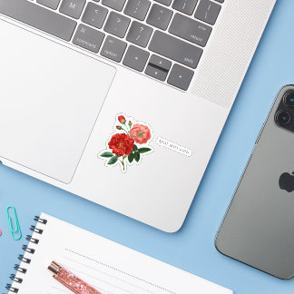 Schattigee gedurfde bloemen ontstaan en glanzen c sticker