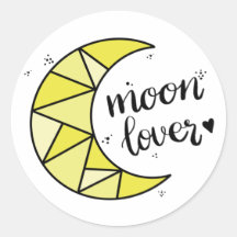 Schattigee Geel Moon Lover Geometrische Moon