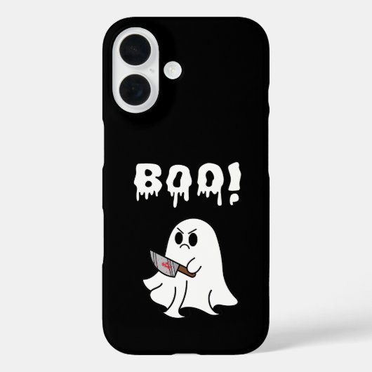 Schattigee geest "Boe!" Halloween iPhone case (Achterkant)