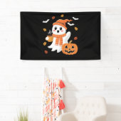 Schattigee geest Drink ijskoffie Halloween Spandoek (Insitu)