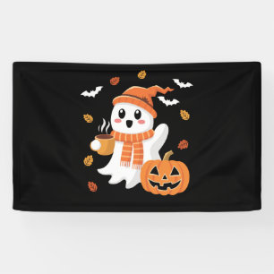 Schattigee geest Drink ijskoffie Halloween Spandoek