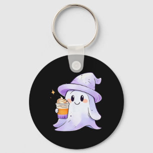 Schattigee geest Drink koffiepaar Halloween Coffee Sleutelhanger