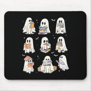 Schattigee geest lezen boek liefhebbers Halloween Muismat