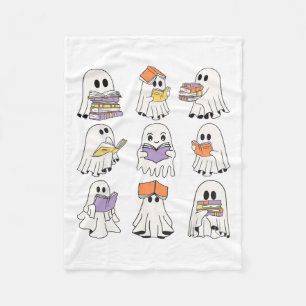Schattigee geest lezen boeken grappige Halloween b Fleece Deken