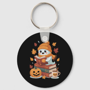 Schattigee geest lezen boeken - Herfst Halloween b Sleutelhanger