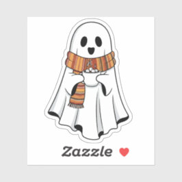 Schattigee geest met hete cacao-Sticker Sticker