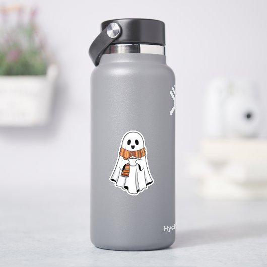 Schattigee geest met hete cacao-Sticker Sticker (HydroFlask)