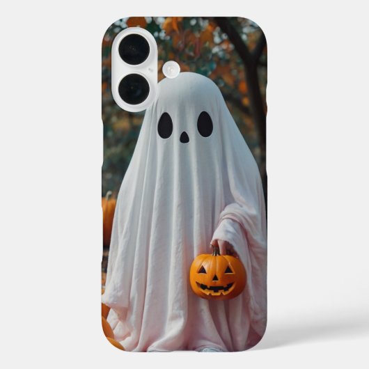 Schattigee geest met pompoen Case-Mate iPhone case (Achterkant)