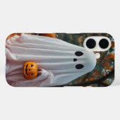 Schattigee geest met pompoen Case-Mate iPhone case (Achterkant (horizontaal))