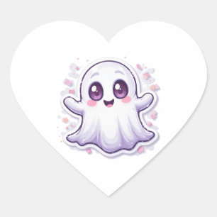 Schattigee geest met stralende ogen Sticker Kawaii