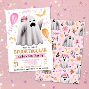 Schattigee geest spooktaculaire Kinder Halloween P Kaart