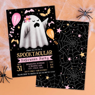 Schattigee geest spooktaculaire Kinder Halloween P Kaart