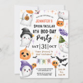 Schattigee geest spooktacular Halloween 8e verjaar Kaart (Voorkant)