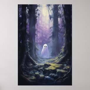 Schattigee geest verloren in Spooky Forest Poster
