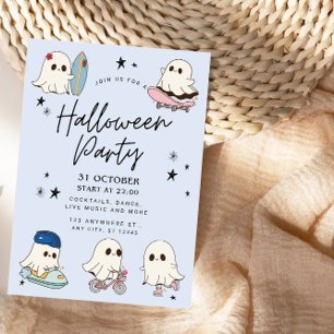 Schattigee Geesten Halloween Party Kaart