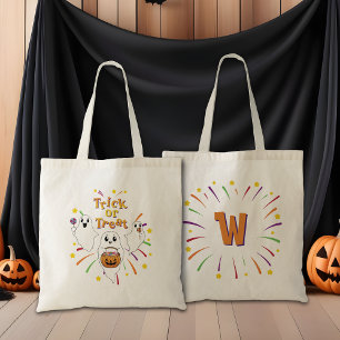 Schattigee geesten Halloween Trick or treat Canvas Tote Bag