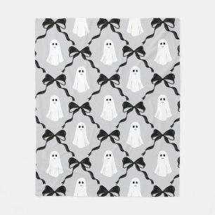 Schattigee geesten met Coquette Black Bows Hallowe Fleece Deken