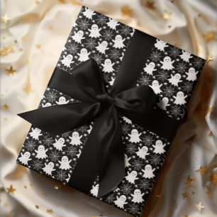 Schattigee geesten   Spinnen   Spider Webs Hallowe Cadeaupapier