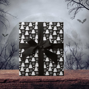 Schattigee geesten   Spinnen   Spider Webs Hallowe Cadeaupapier