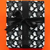 Schattigee geesten | Spinnen | Spider Webs Hallowe Cadeaupapier