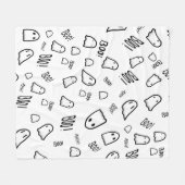 Schattigee Geesten Zwart-wit Fleece Deken (Voorkant (Horizontaal))