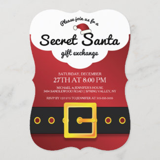 SCHATTIGEE geheime Santa Gift Exchange Party Kaart