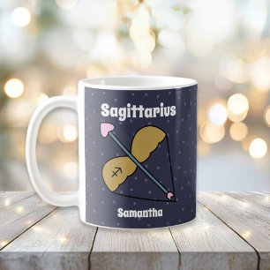 Schattigee geïllustreerde Sagittarius Zodiac geper Koffiemok