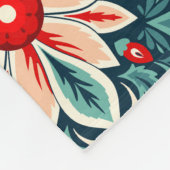 Schattigee geïnspireerde Bloemen Tegel Patroon Fleece Deken (Hoek)