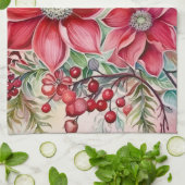 Schattigee  geïnspireerde Kerst Keuken Handdoek (Gevouwen)