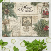 Schattigee  geïnspireerde Kerst Keuken Handdoek (Gevouwen)