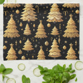 Schattigee  geïnspireerde kerstboom keukenhanddoek (Gevouwen)