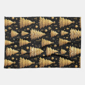 Schattigee  geïnspireerde kerstboom keukenhanddoek (Horizontaal)