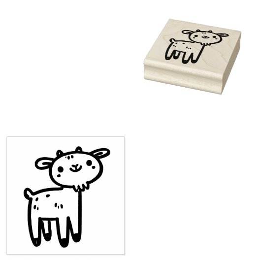 Schattigee geit Cartoon stempel (Gestempeld)