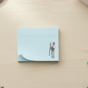 Schattigee geit met roze kauwgom post-it® notes