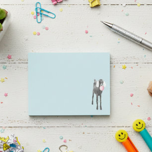 Schattigee geit met roze kauwgom post-it® notes