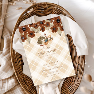 Schattigee Gekke Goose Baby shower Uitnodiging