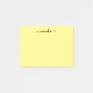 Schattigee Gele Aangepaste Naam Post-it® Notes